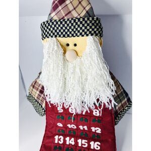 Santa Claus Hanging Advent Calendar Christmas Countdown Felt Fabric Decoration‎